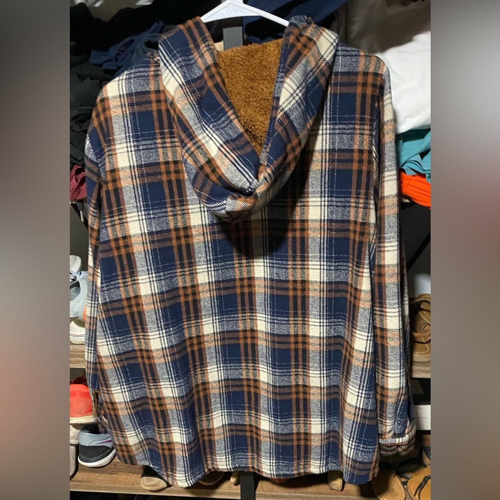 Plaid Sherpa-Lined Jacket for Women - Picture 3 of 4